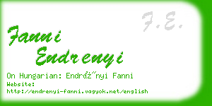 fanni endrenyi business card